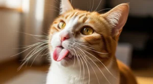 cat licking you meaning