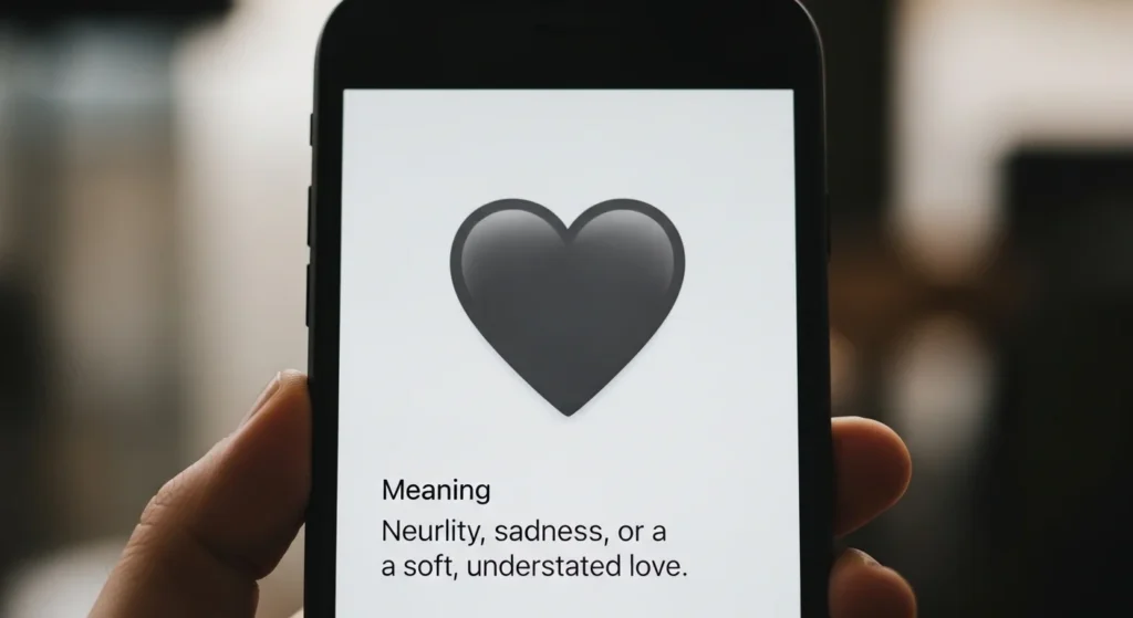 grey heart emoji meaning