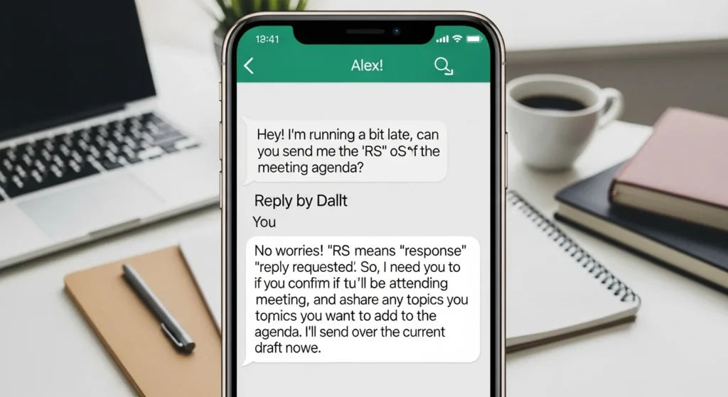 what does rs mean in text