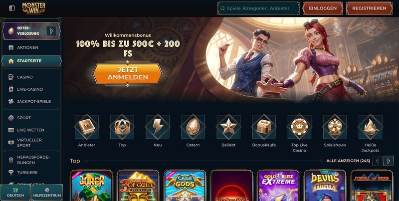 Guide to monsterwin casino